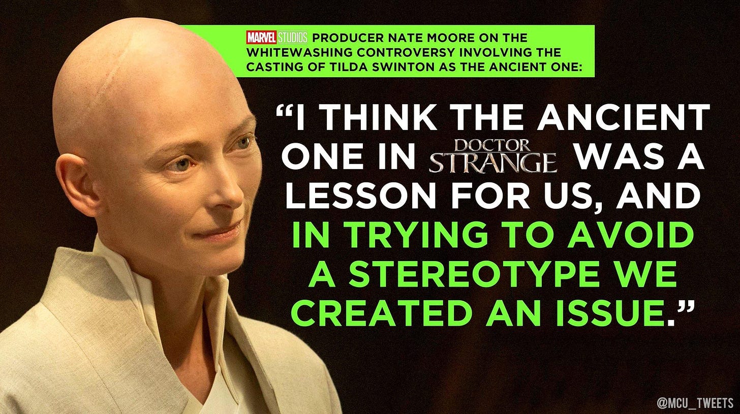 A Marvel Studios producer has addressed the Ancient One casting controversy,  calling it "a lesson" for the studio. : r/marvelstudios