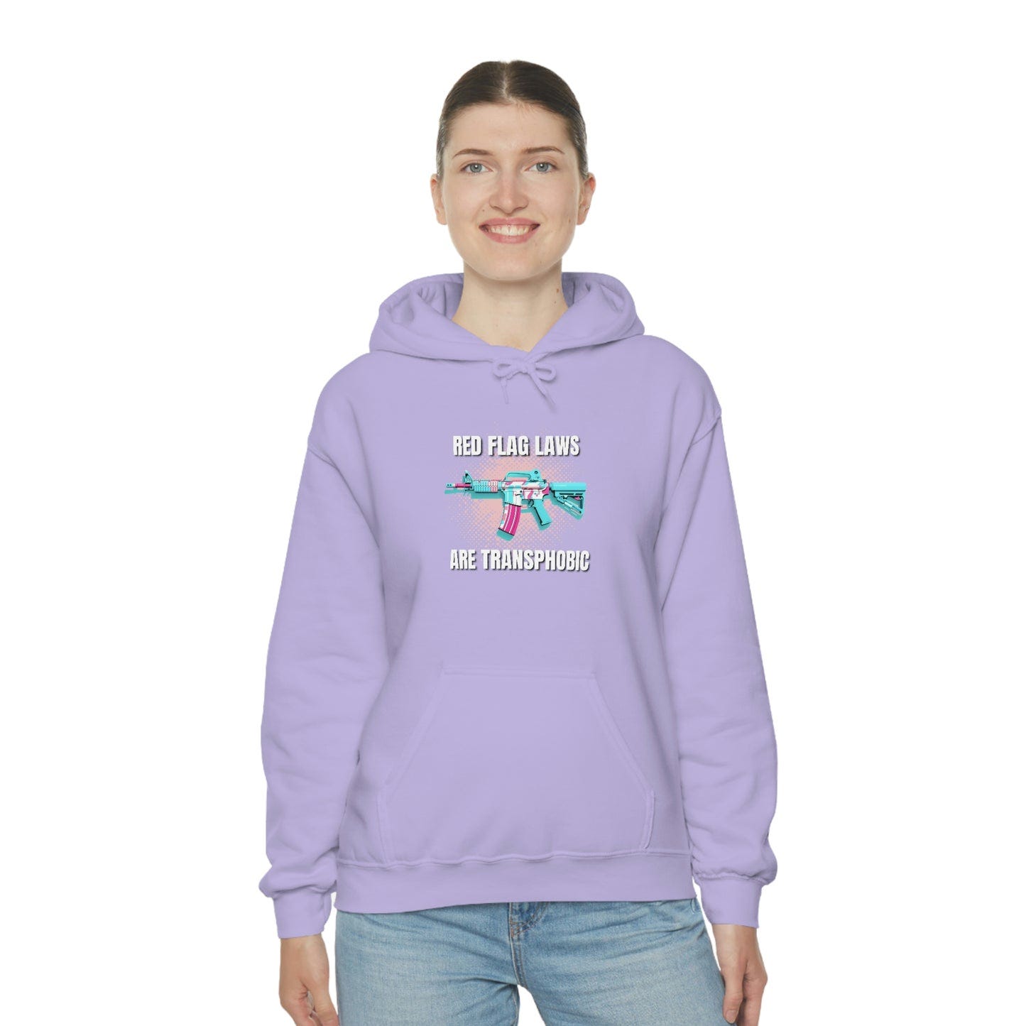 LIMITED EDITION: Red Flag Laws are Transphobic Unisex Heavy Blend™ Hooded Sweatshirt