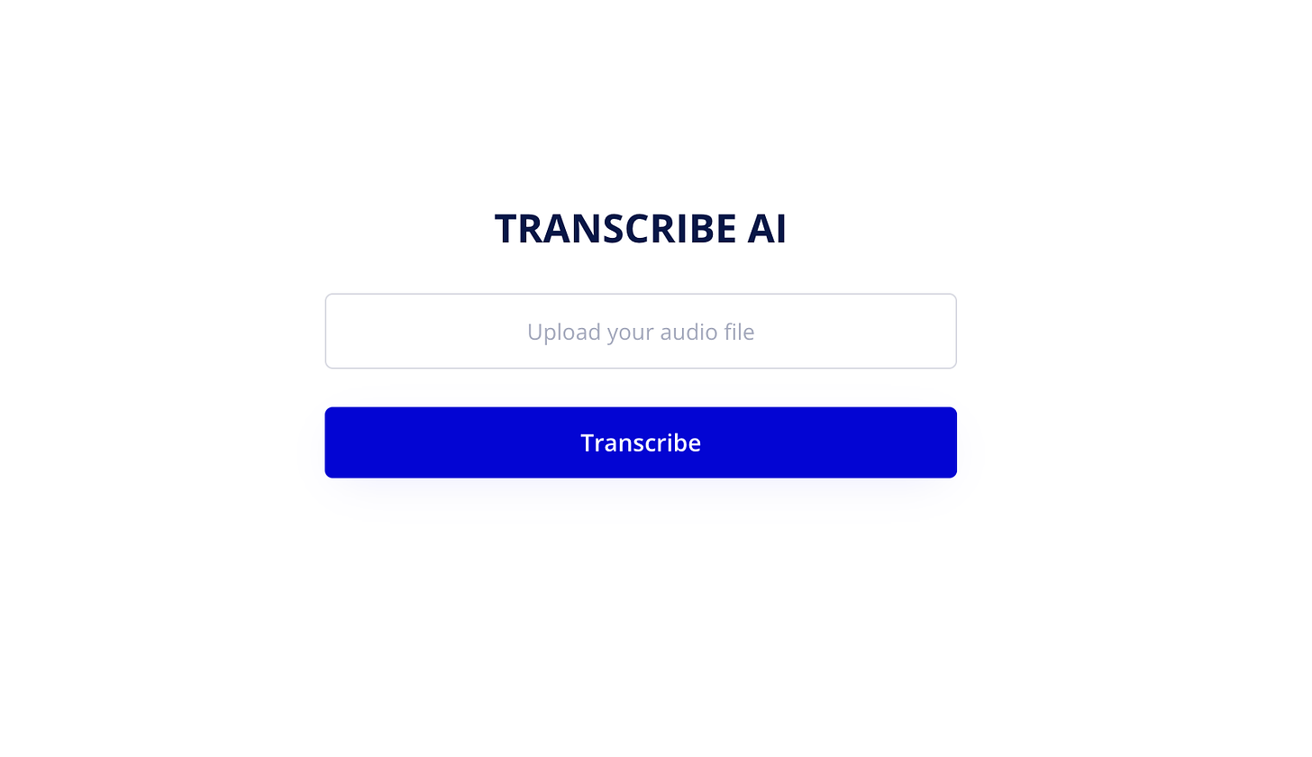 Simple transcribing app with OpenAI and Bubble.io