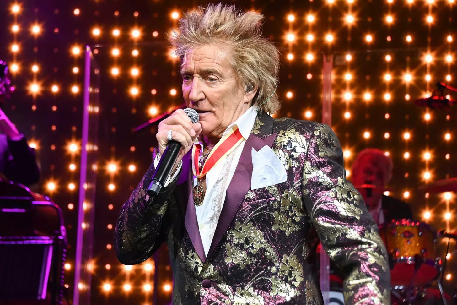 Sir Rod Stewart attends The Prince's Trust Invest In Futures Gala Dinner at The Peninsula Hotel on February 29, 2024 in London, England.