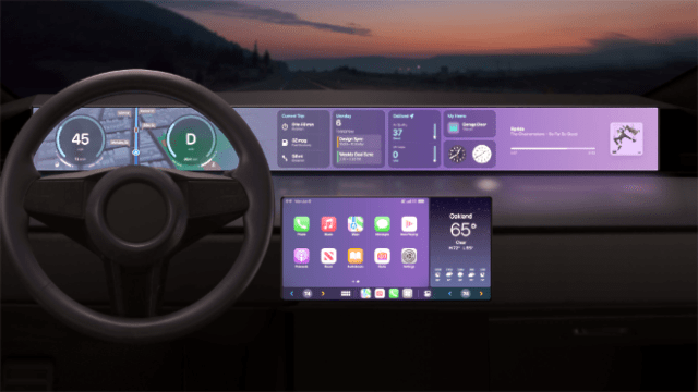 The next generation of CarPlay goes even further by deeply integrating with a car’s hardware, providing content for multiple screens within the vehicle.