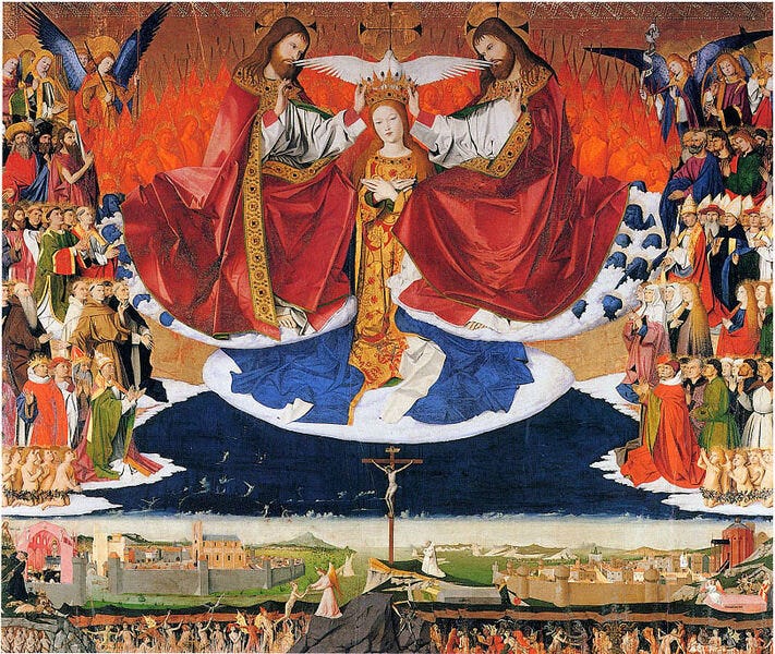 The Coronation of the Virgin, Enguerrand Quarton (1454)