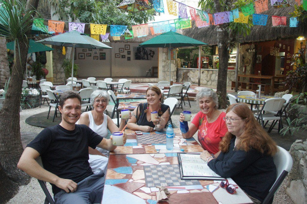 Margaritas with fellow Spanish students.