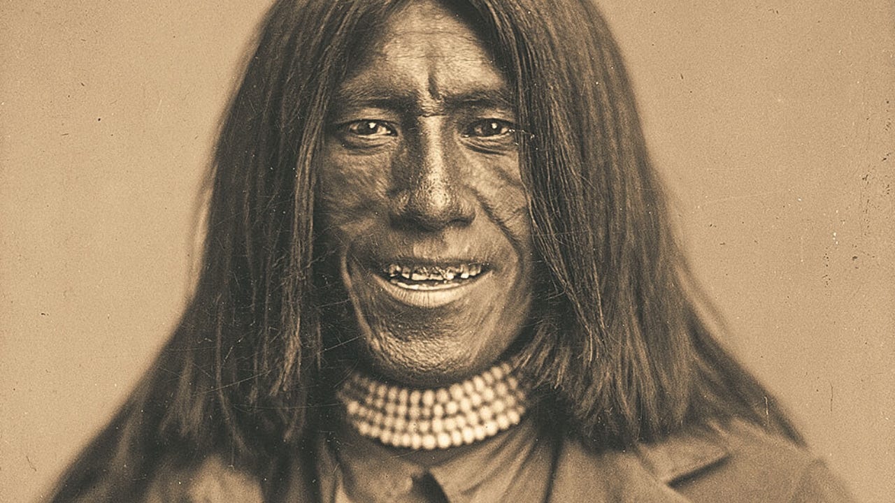 Photo of a smiling Native American known as Yuma Bill.