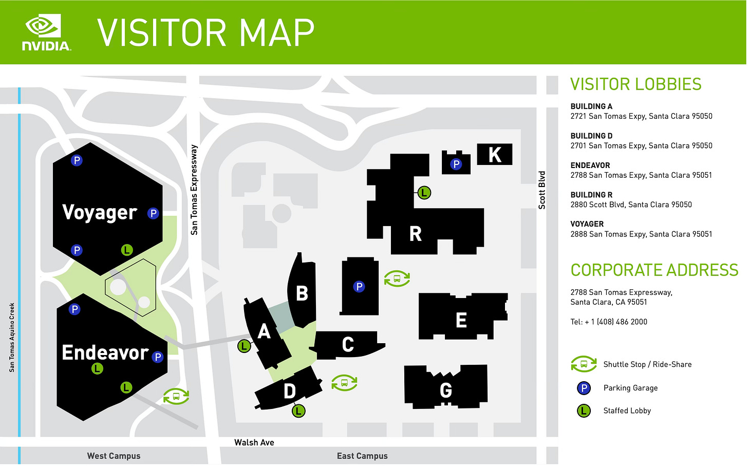 2788 San Tomas Expressway. Visitor Map