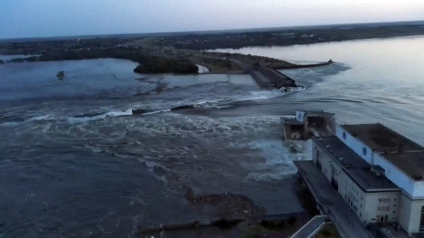 Ukraine accuses Russia of blowing up Kakhovka dam