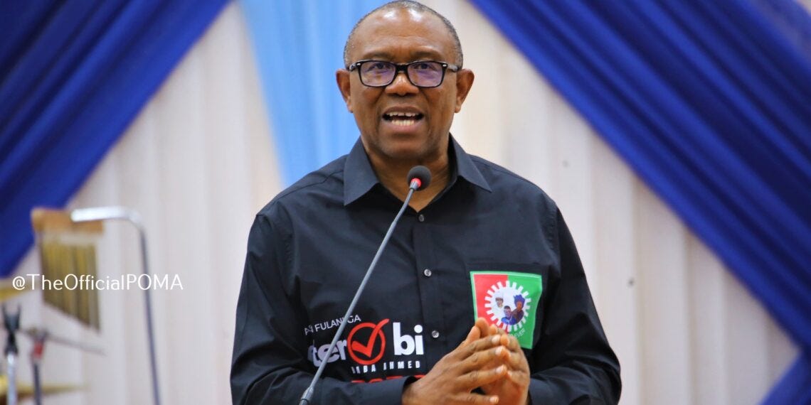 The presidential candidate of the Labour Party (LP), Peter Obi [PHOTO CREDIT: @TheOfficialPOMA]