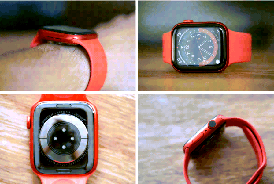 apple watch 6 red band from all angles 2020