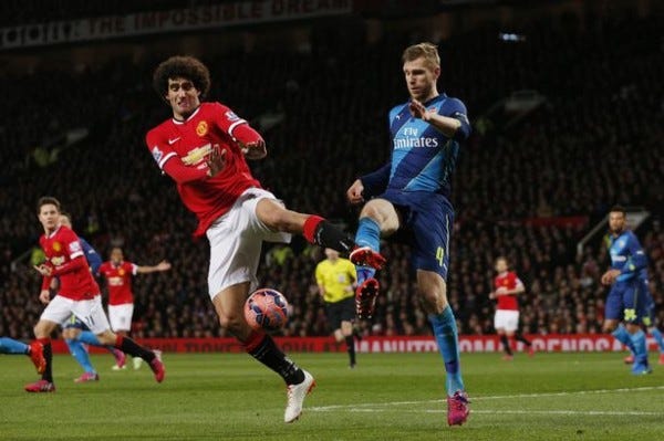 arsenal gunners vs manchester united premier league 2015