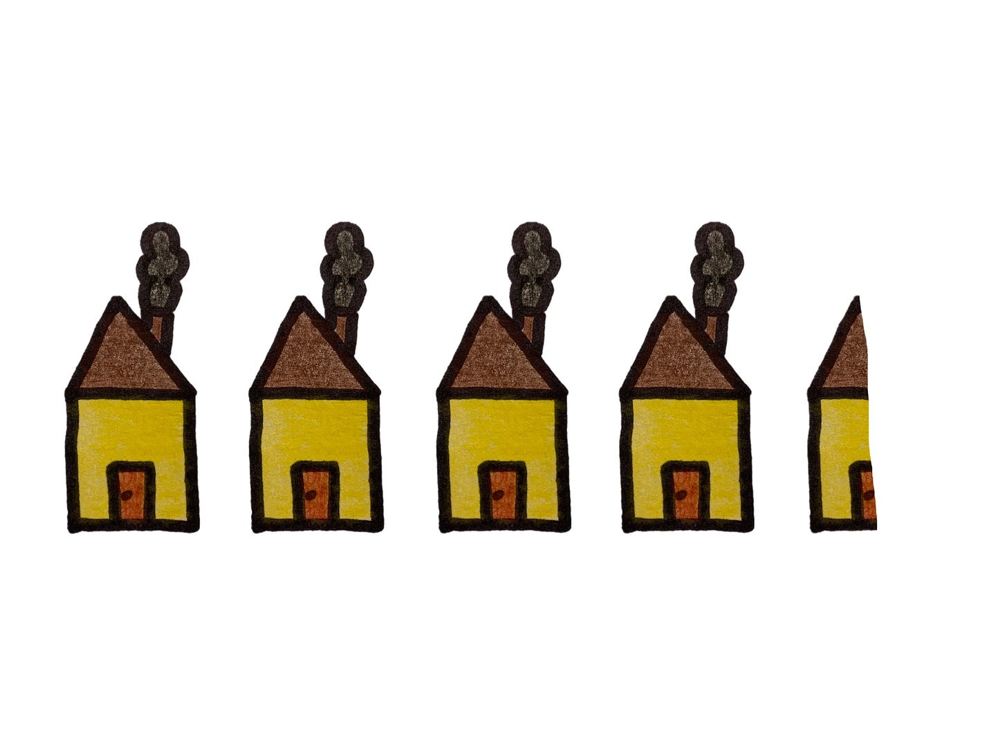 four houses and one half house, depicting the 4.5 household ranking scale