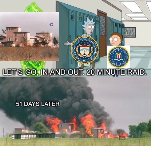 Just listened to the WACO episode again and saw this on History memes and  thought you all would want to see it : r/LPOTL