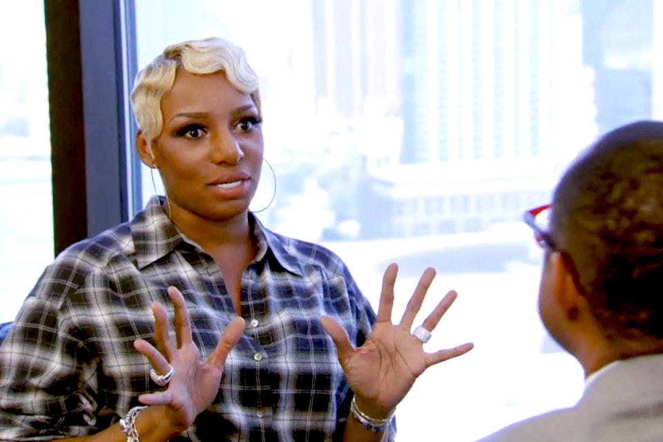 Nene Leakes talking to therapist about group counseling on rhoa 2015