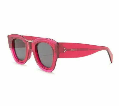 CELINE Zoe CL41446/S MU1 Women's 45mm Square Sunglasses Transparent  - Picture 1 of 3