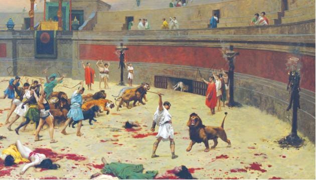 The Persecution of Christians in the Roman Empire by Roman Emperor Nero ...