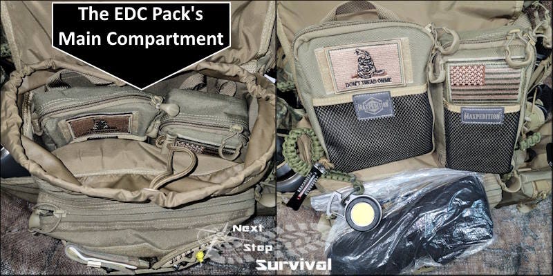 The EDC Pack's Main Compartment