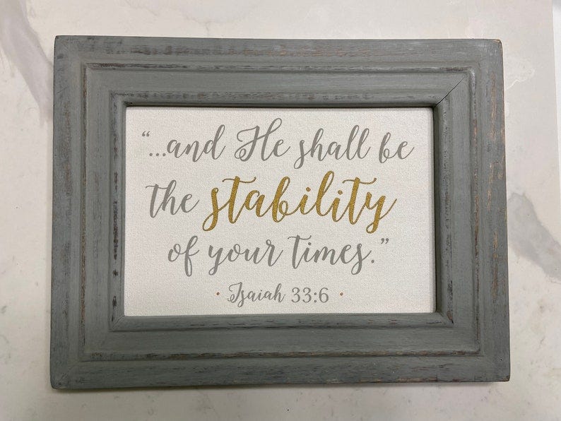 Stability Plaque  Grey Physical Framed Item image 1