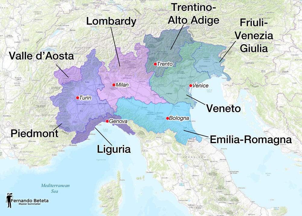 Wine Region Overview: Northern Italy - Briscoe Bites