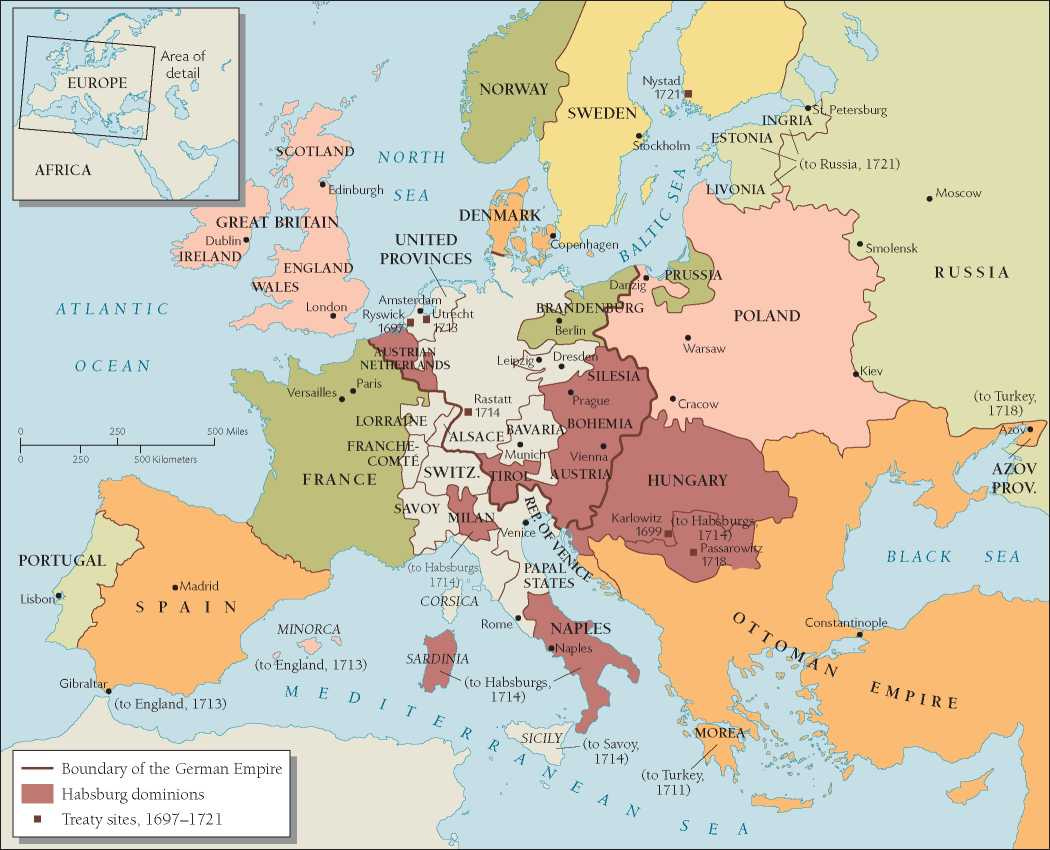 Europe after Treaty of Utrecht 1713 : r/MapPorn