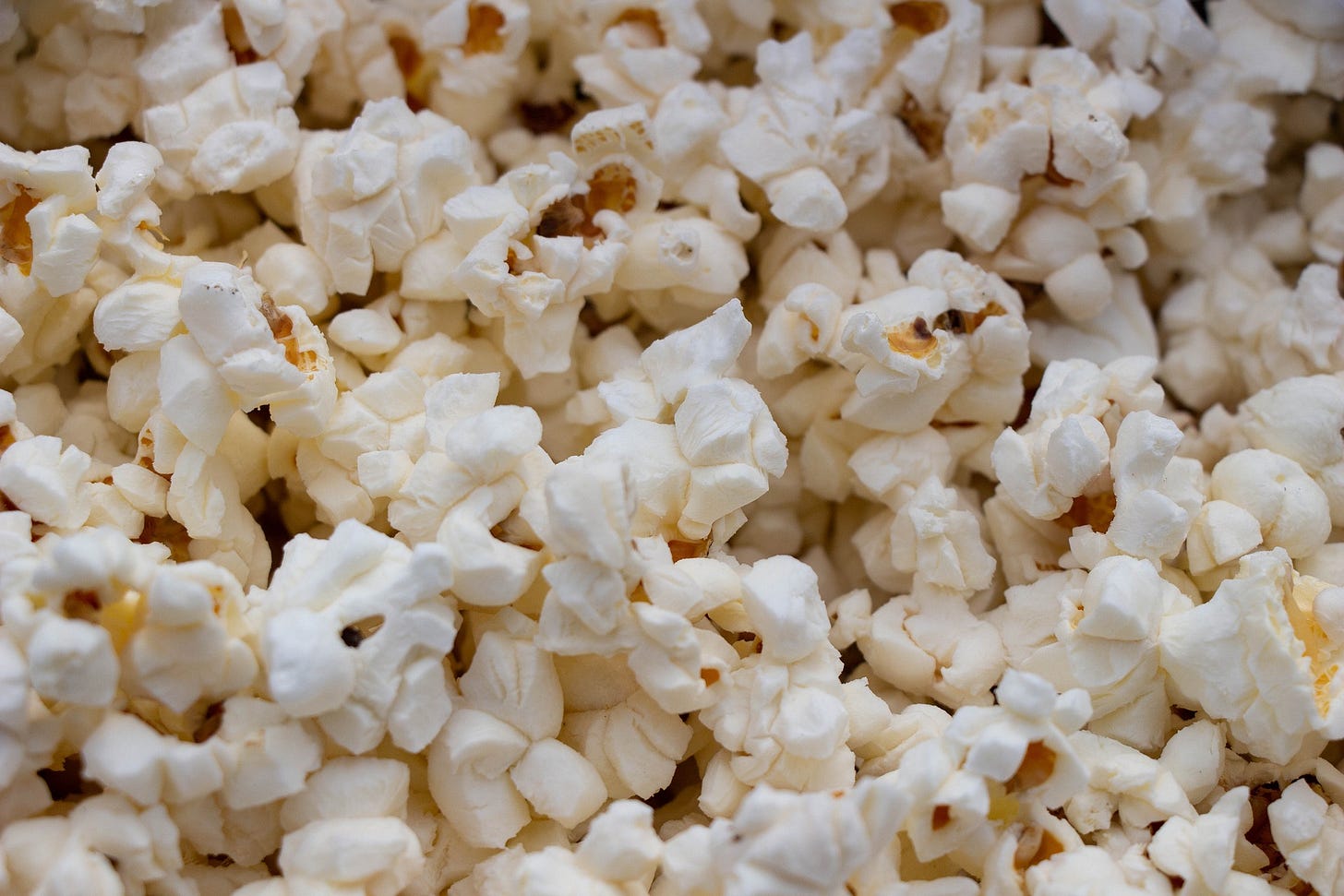 Close-up of popped popcorn