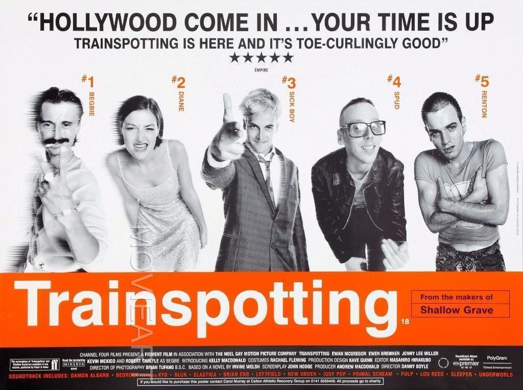 TRAINSPOTTING MOVIE POSTER FILM A4 A3 ART PRINT CINEMA