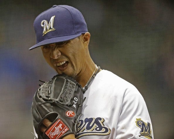 brewers kyle lohse bottoms out week 1 losers nl mlb baseball 2015