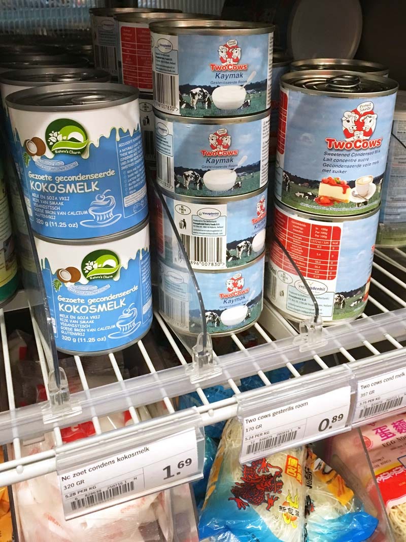 Onde achar creme de leite em lata nos supermercados da Holanda