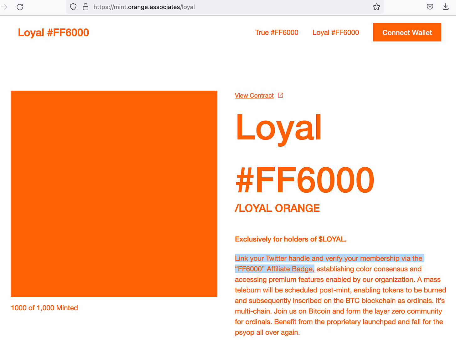 screenshot of orange . associates website
