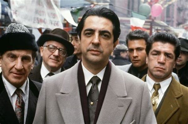 photo of the gangster Joey Zasa, portrayed by Joe Mantegna, from the movie The Godfather, Part 3