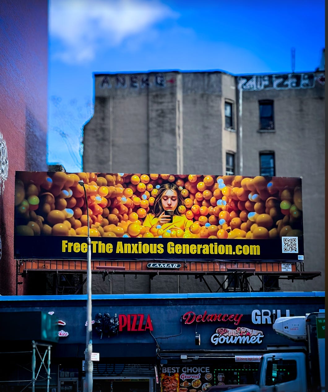 Billboard of The Anxious Generation in NYC