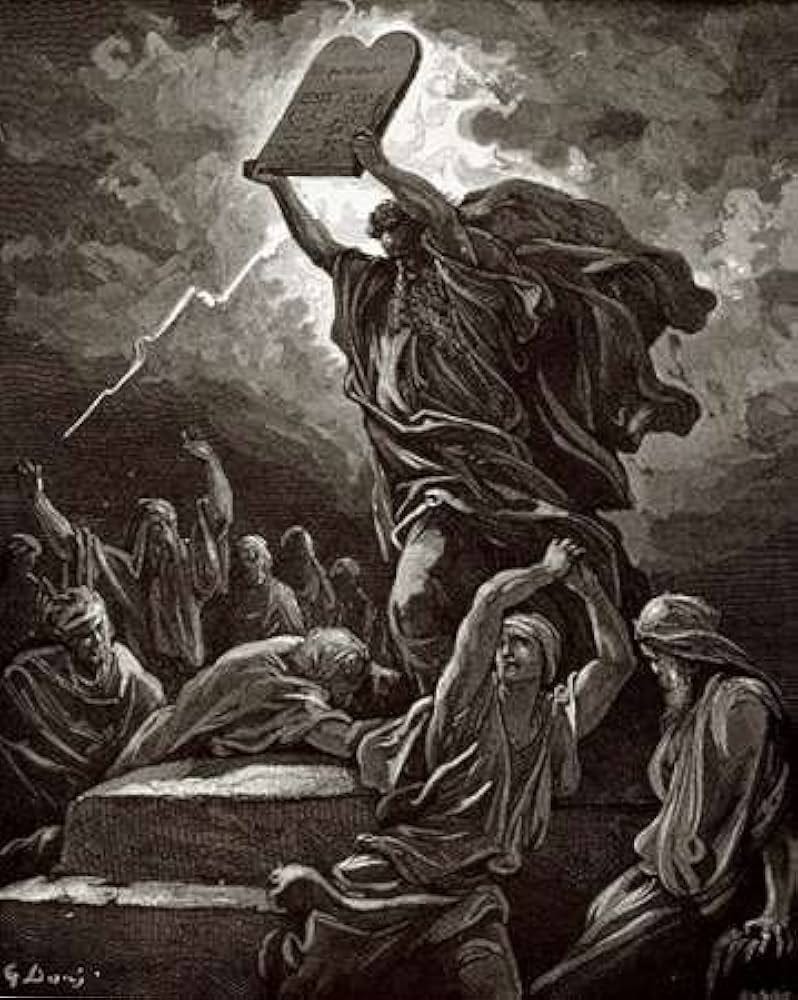 Moses Breaking The Tablets Of The Law Poster Print by Gustave Dore (24 x 30)