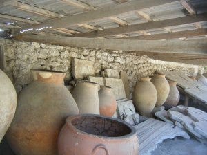 Ancient Greek storage urns in the settlement outside Sevastopol