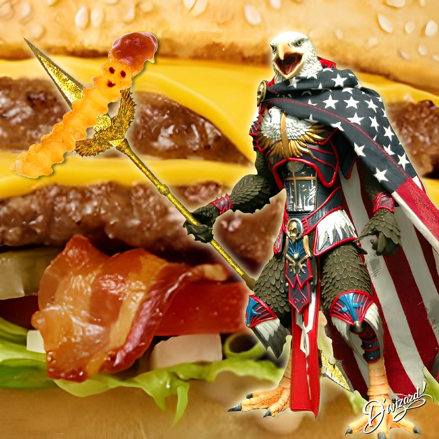 HEY KIDS! REMEMBER WHAT CAPTAIN FREEDOM BURGER SAYS, “HOPE YOU’RE ENJOYING YOUR FREEDOM OR WE’LL COME AND TAKE IT!” HARHAR! JUST KIDDING! YOU NEVER HAD FREEDOM TO BEGIN WITH!