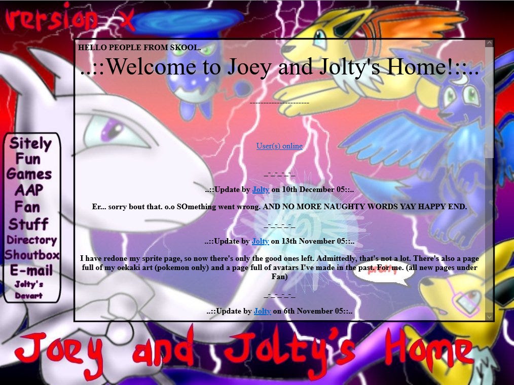 Joey & Jolty's Home layout from December 2005