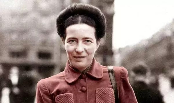 Imagem de Simone de Beauvoir / Imagem: Encontrada no site Fronteira Livre