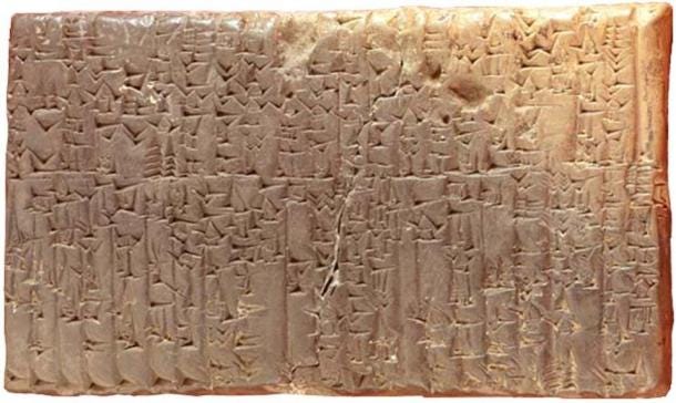 Tableta cuneiforme c. Siglo 24 a.C. (Dominio público)