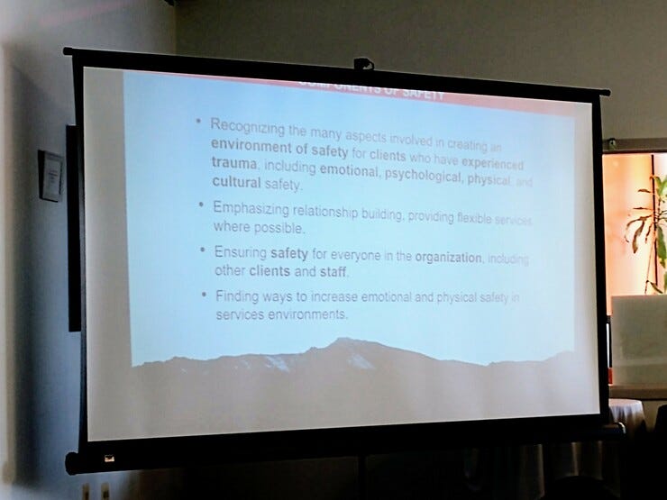  A screenshot of the the presentation giving at the training. Photo by Delonte Harrod 