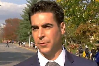 Jesse Watters talking outdoors screen grab