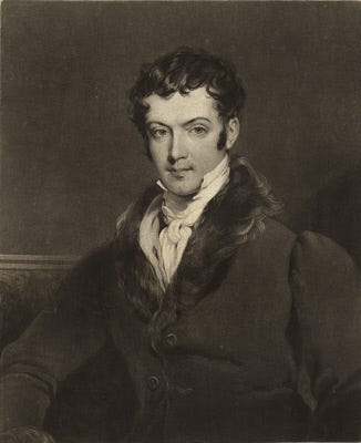 Portrait of Washington Irving in 1820