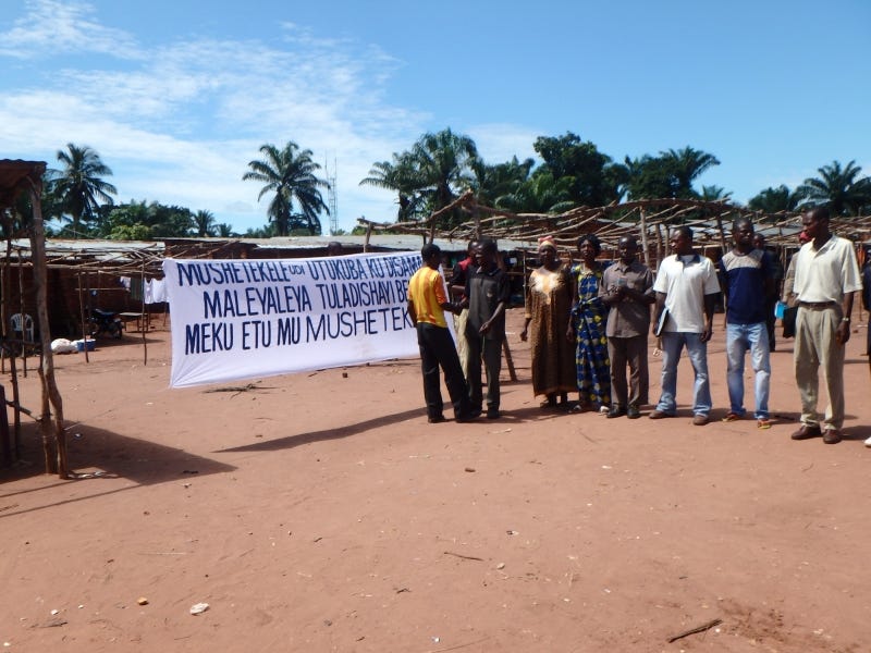 “The process includes awareness through banners, speeches and performances on the perils of malaria.” Photo and caption courtesy of AMF.