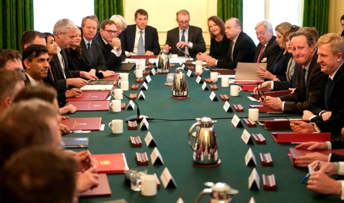 The UK cabinet meets on Tuesday 