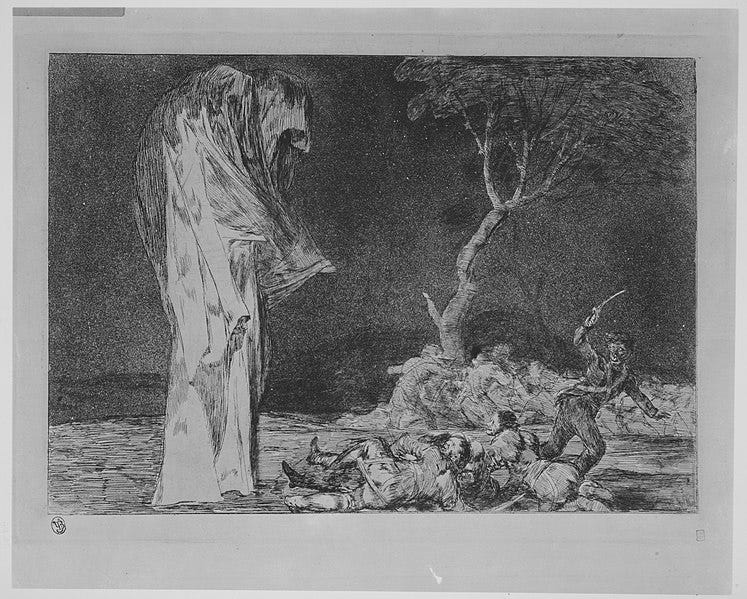 image of Goya's "Folly of Fear" painting.
