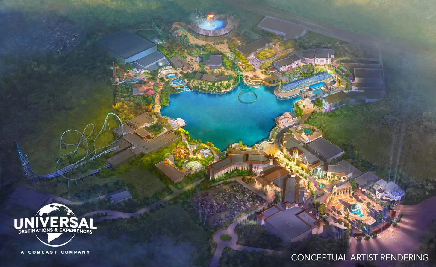 Universal theme park in England concet art Universal theme park in England concet art