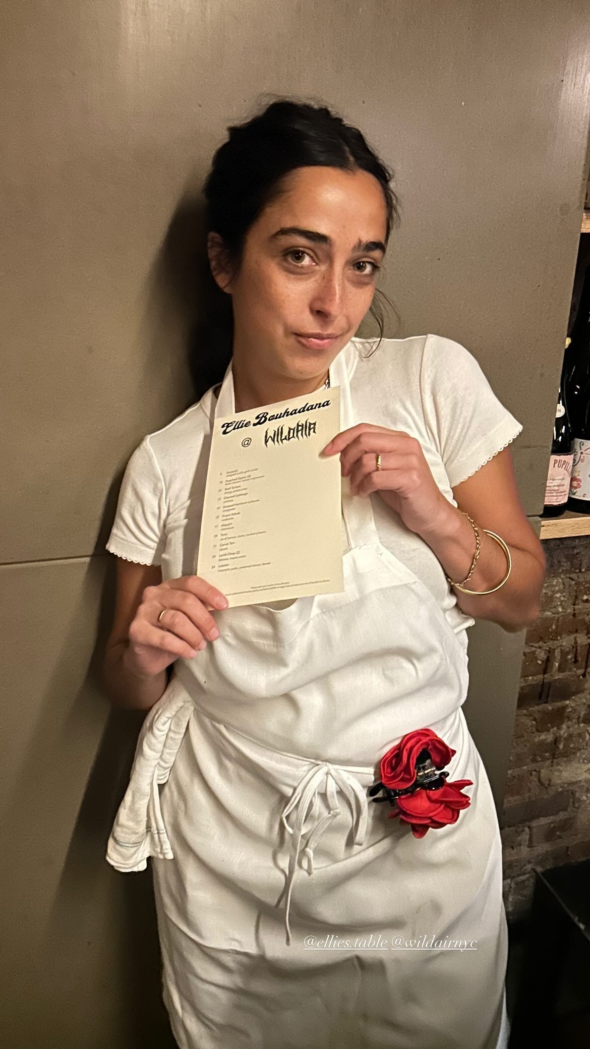 Photo by Dalya Benor on November 15, 2024. May be an image of 1 person, napkin, apron, spatula and text.