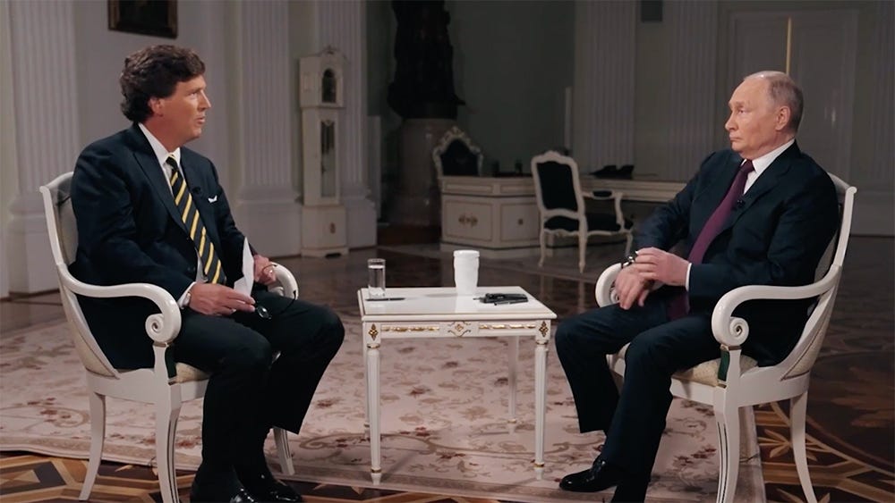 Watch Tucker Carlson's Two-Hour Vladimir Putin Interview