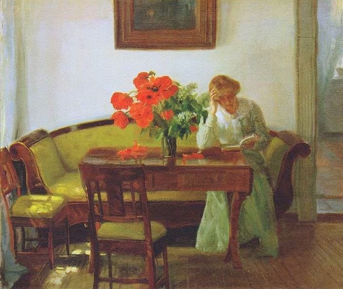 File:Interior with poppies and reading woman (Lizzy Hohlenberg) 905.jpeg