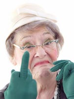 old lady swearing