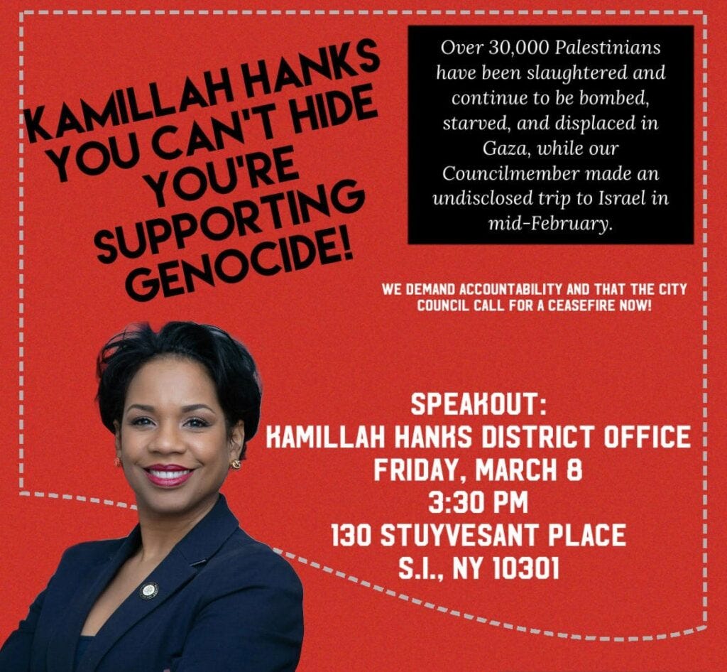 Kamillah Hanks Islamophobia Outrage: Muslim leaders demand apology amid bias, racism, and political retaliation in her NYC Council office.