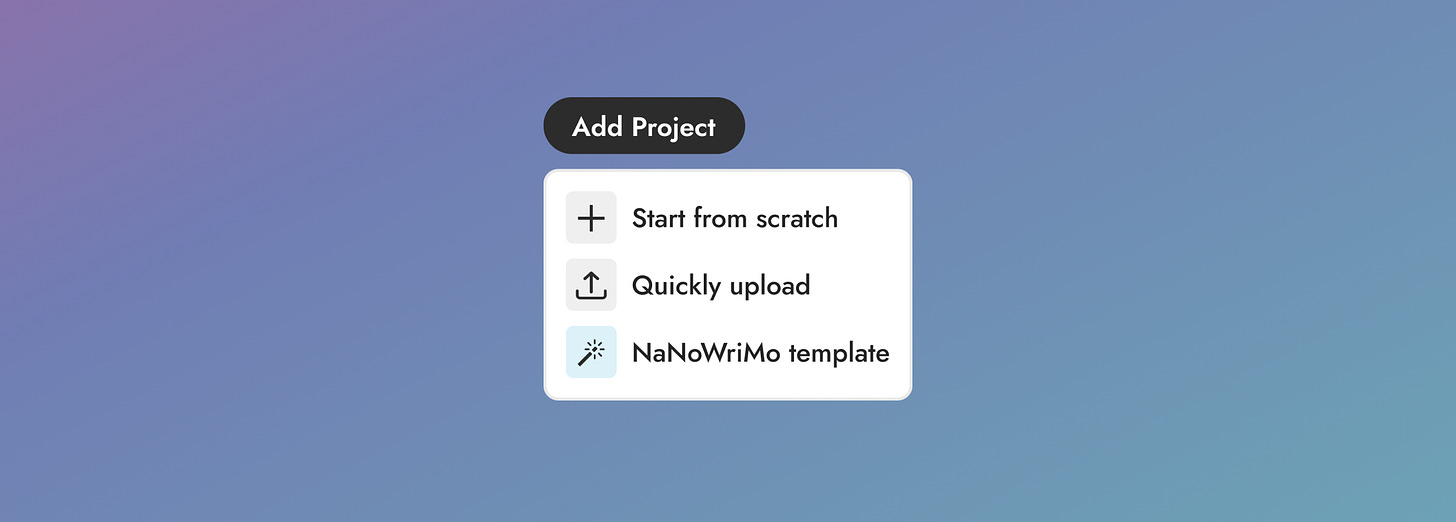 Image shows the add project in First Draft Pro with templates in the drop down