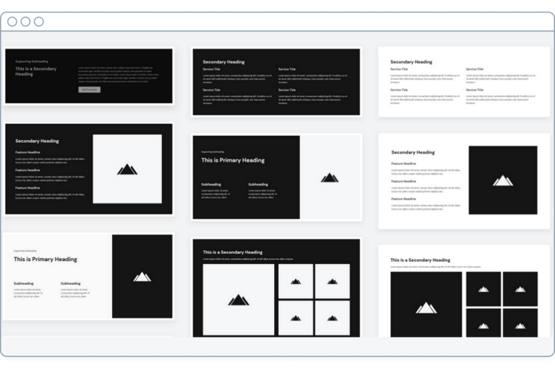 Wireframes blocks with spectra