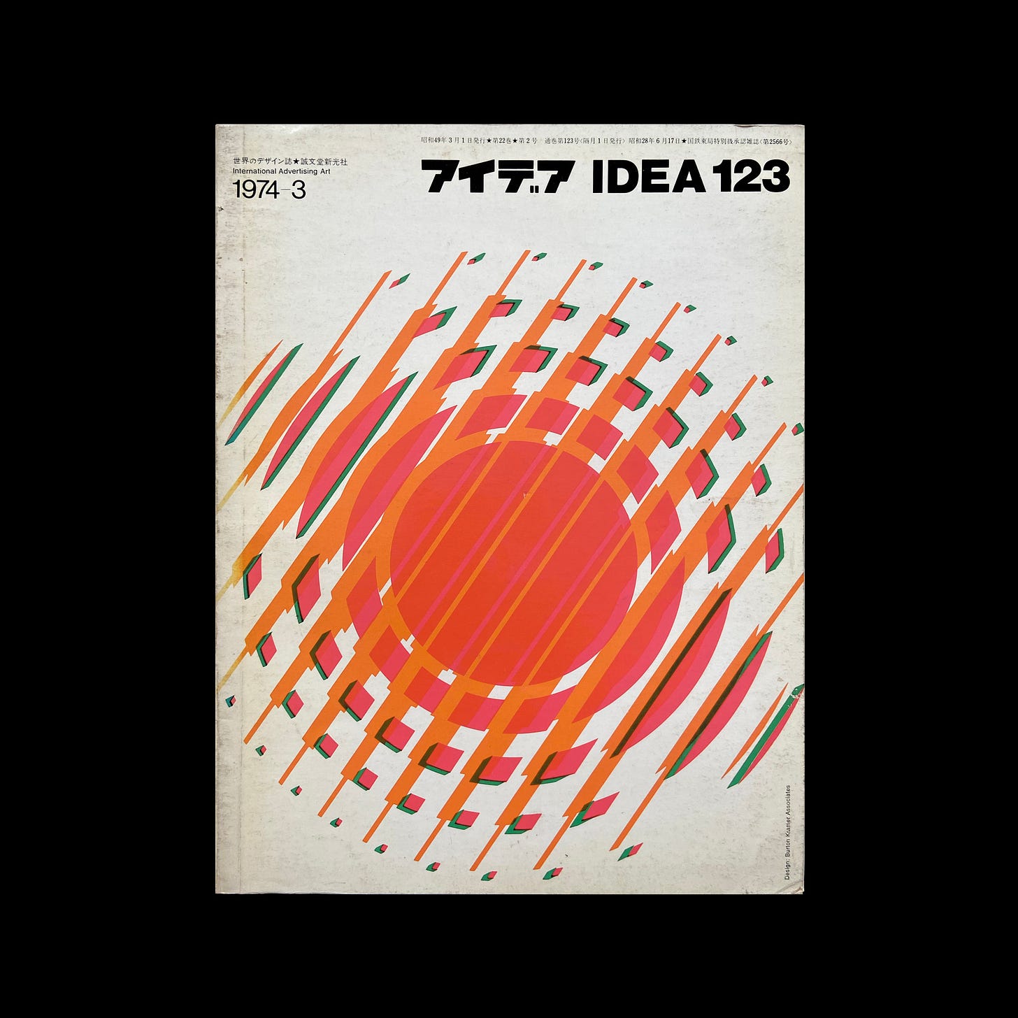 Idea Magazine, Issue 123, Burton Kramer Associates cover, 1974